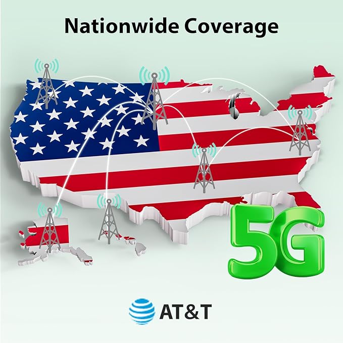 EIOTCLUB Prepaid Data SIM Card 45GB/90Day, 5G/4G LTE Nationwide Coverage, Compatible with AT&T Network | Data Only SIM Card for Routers, Portable WiFi Hotspots, Tablets & Unlocked Phones, No Contract