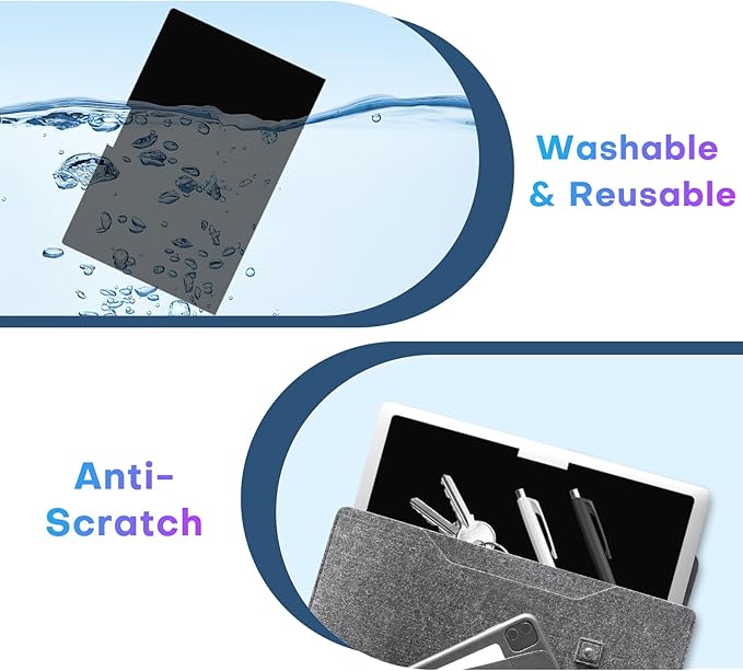 OMOTON Magnetic Laptop Privacy Screen 14 Inch 16:9, Anti-Spy Filter, Matte Anti Glare Blue Light Protector, Easy Install & Remove