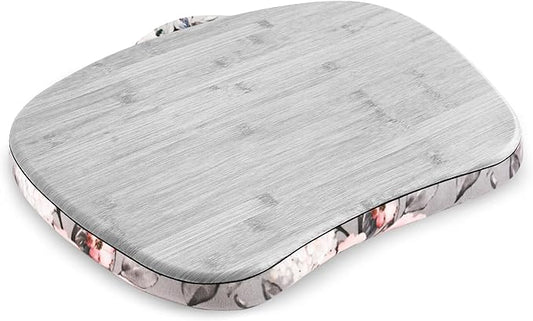 Lap Laptop Desk - Portable Lap Desk with Pillow Cushion, Fits up to 15.6 inch Laptop for Home Office Students Use as Computer Laptop Stand, Book Tablet(1-Light Grey)