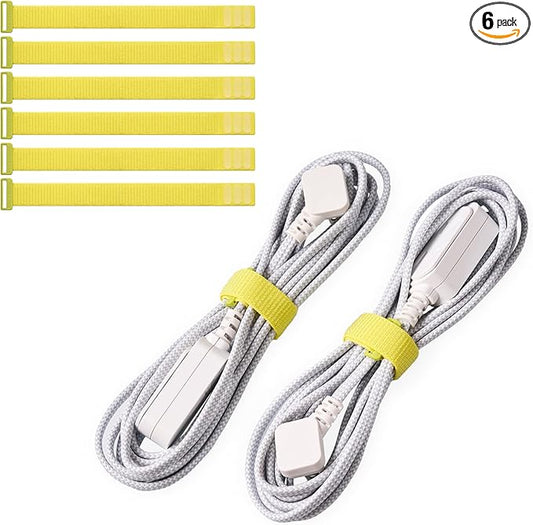 Wrap-It Storage Cinch Straps - 8" (6-Pack) Limelight - Cord Keeper Wraps for Appliances and Home Office Cable Management