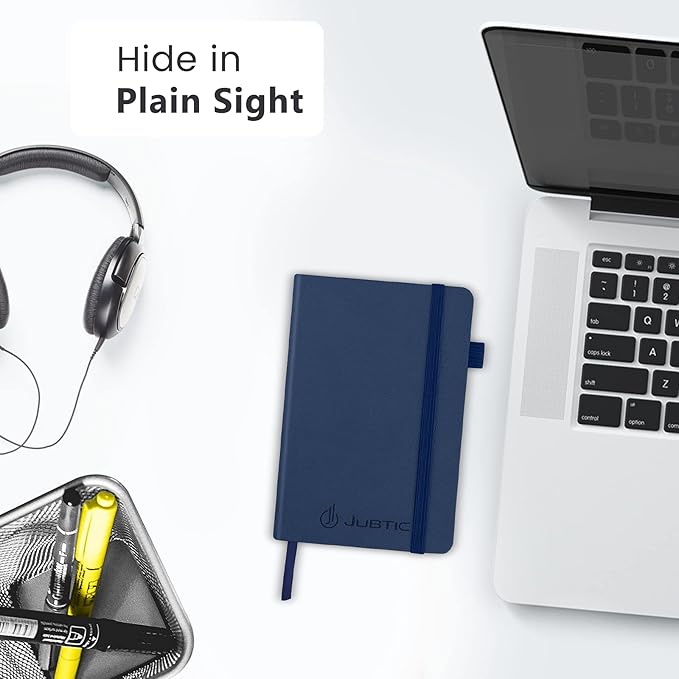 JUBTIC Password Book with Alphabetical Tabs Small Password Keeper with Inner Pocket Record Log in Internet Address Password Notebook Journal Hardcover Password Organizer for Home Office, Blue