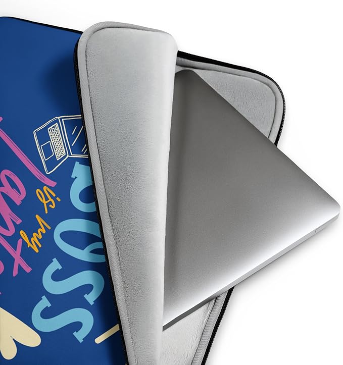 Digital Nomad Laptop Sleeve - My Boss is My Laptop Design, Lightweight & Protective