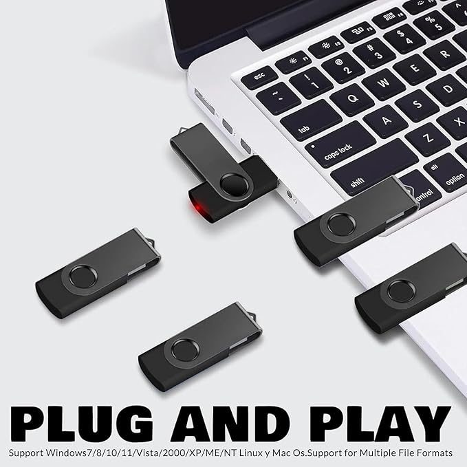 Flash Drive Bulk 4GB USB 20 Pack FEWINA USB2.0 USB Drives Pack Thumb Drive Bulk Swivel Memory Stick Zip Drive for Storage and Backup Black 20PCS 4GB