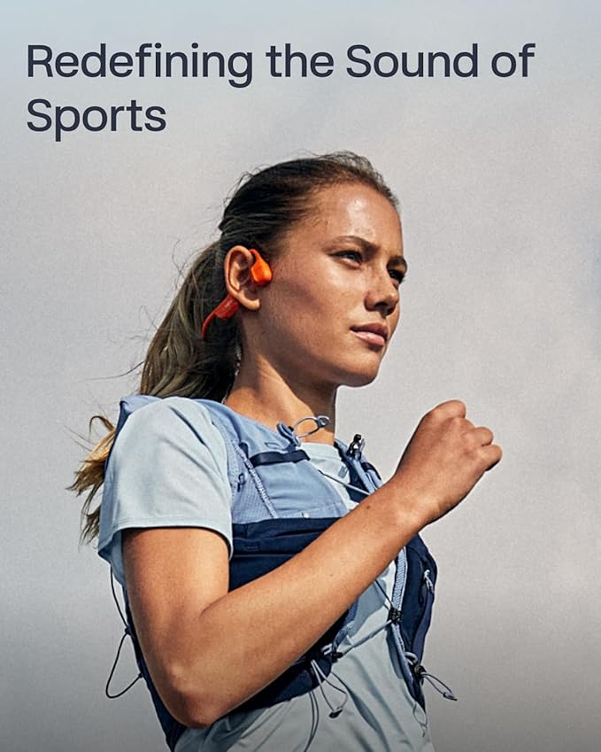 SHOKZ New OpenRun Pro 2- Bone Conduction Headphones, Open-Ear Bluetooth Wireless Sport Earphones for Running, Workouts - Sweat Resistant, Secure Comfortable Fit -Deep Bass, Smart Mic, Reflective Strip