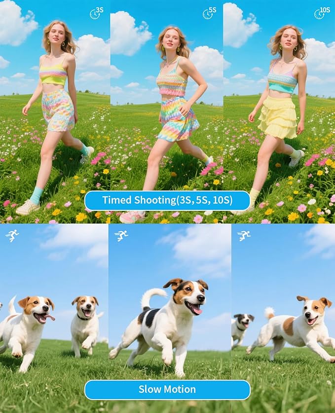 FLATIC 6K Digital Camera, 75MP Cameras for Photography with 8X Optical Zoom & Tripod, Anti-Shake Vlogging Camera with 3" 180° Flip Screen, 64GB Card, Card Reader (Optical Zoom)