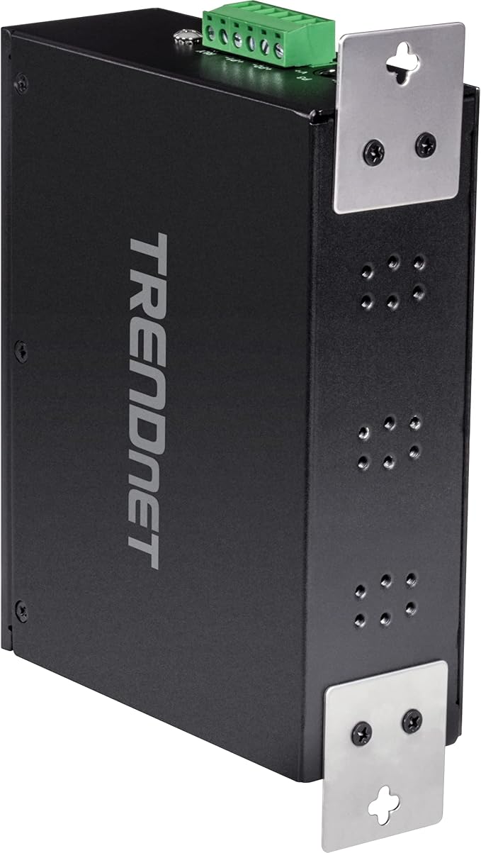 TRENDnet 16-Port Hardened Industrial Unmanaged Gigabit DIN-Rail Switch, TI-G162, 14 x Gigabit Ports, 2 x Gigabit SFP Slots,32Gbps Switching Capacity, IP30 Ethernet Network Switch, Lifetime Protection