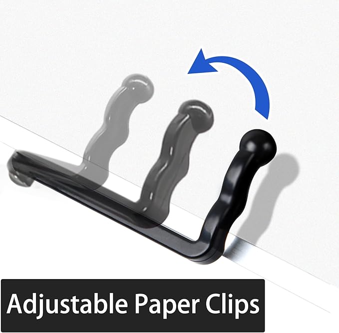 Book Stand Multifunctional Adjustable Laptop Stand Book Holder Tray with Clips Ergonomic Multi Heights Angles Adjustable Cooking Bookstand for Textbook Recipe Magazine Laptop Tablet Portable