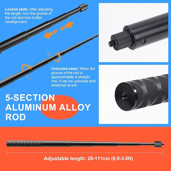 HONGDAK 70in1 Upgrade Action Camera Accessories Kit Compatible with GoPro Hero 13 12 11 10 9 8 7 6 5 4 3 3+ Max 11 mini Insta360 X5 X4 X3 X2 GO3 DJI Osmo Action 4 3 AKASO Sony Sports DV