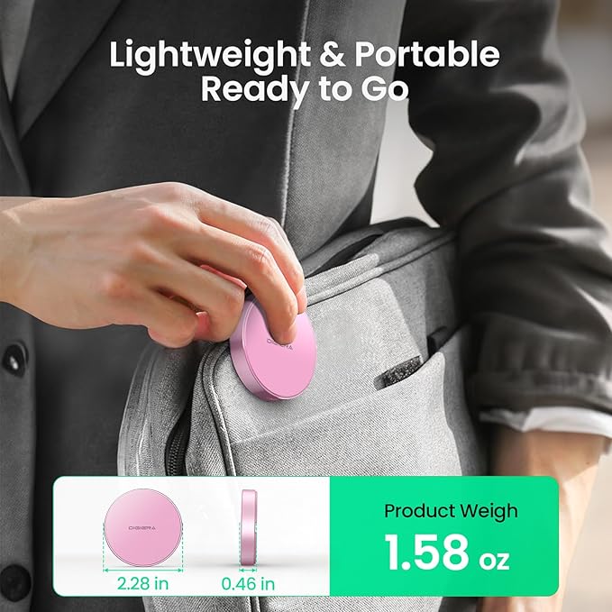 2TB Magnetic Portable SSD, External Solid State Drives with USB-C 3.2 Gen 2x2, Speed Up to 2000MB/s, Compact & Durable, Compatible with iPhone 15/16 Series and Other USB-C Devices, Pink