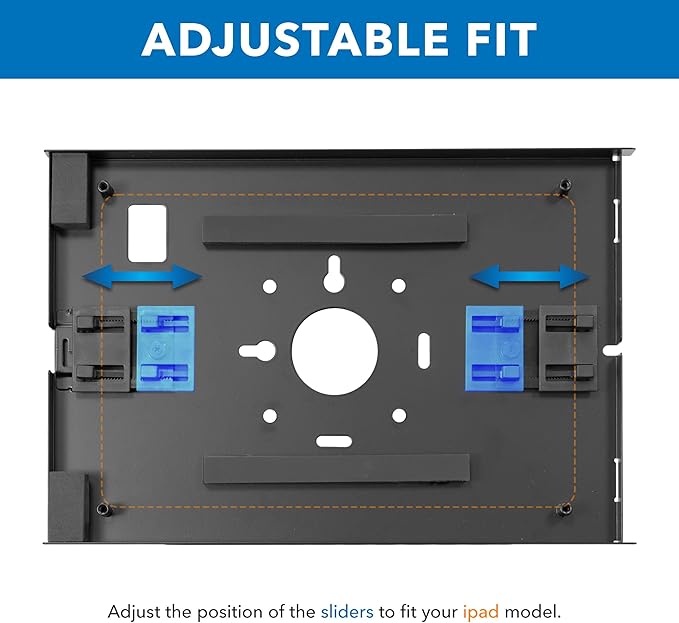 Mount-It! Anti-Theft Tablet Kiosk, Locking Countertop Tablet Enclosure with Freestanding Base, Universal Enclosure Compatible with iPads Gen 7, 8, 9 and 10, iPad Pro, iPad Air, Black