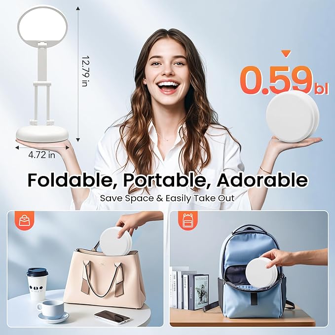 One Fire Cordless Desk Lamp,Dimmable Small Battery Powered Lights,3600mAh Rechargeable Wireless Table Lamp,Mini Lamp&Portable Light for Bed,Book Reading,Home for Small Spaces,Nail Light,Craft,Office