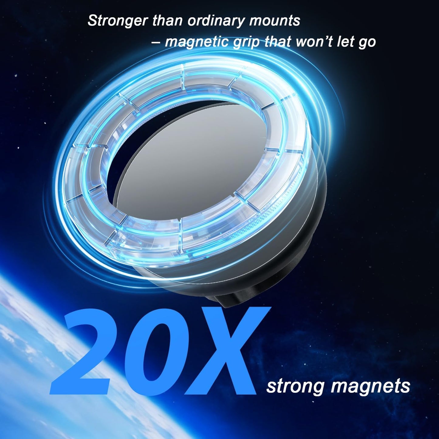 Dash Phone Mount Compatible with 2019+ RAM Truck 1500/2500/3500 & TRX Accessories (NOT fit RAM Classic Vehicle), Magsafe Phone Holder Widely Adjustable for iPhone 12-17 Series