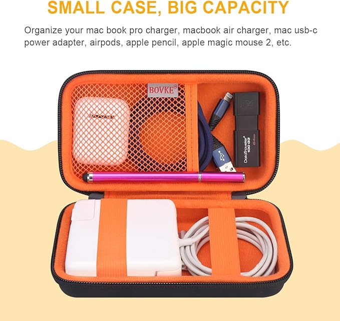 BOVKE Travel Cable Organizer Hard Protective Case