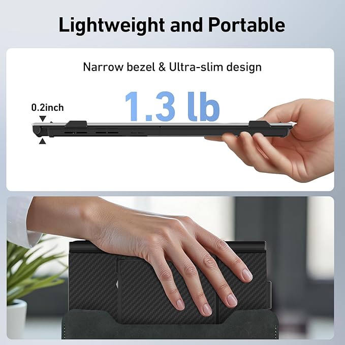 Vixtan Laptop Screen Extender, 14" FHD 1080P Portable Dual Monitor, Ultra-Thin 1.3lbs Plug & Play for 13"-17" Laptops