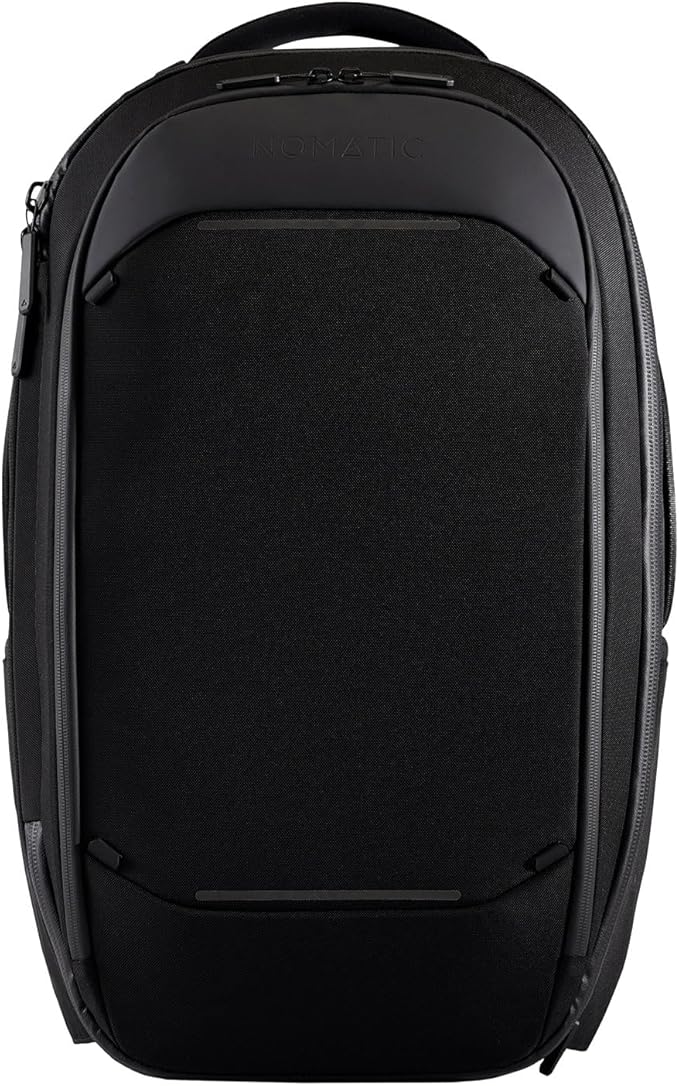 NOMATIC Navigator Travel Backpack - 32L Backpack with Laptop Compartment and 9L Built-In Expansion - Anti-Theft Carry-On Backpack for Travel - Water Resistant Travel Pack (Black)