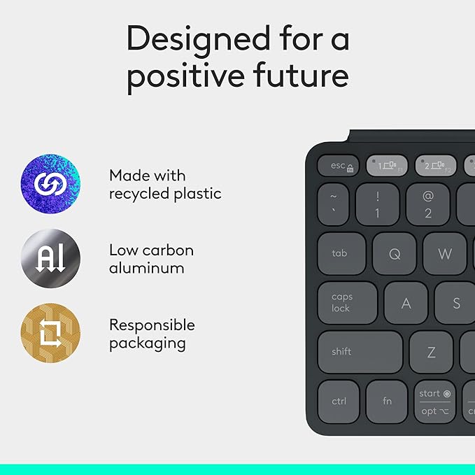 Logitech Keys-to-GO 2 Portable Bluetooth Tablet Keyboard with Built-in Cover, Slim & Compact Wireless Keyboard for Windows, Android, Linux, iPad, iPhone, Mac, Apple TV - Graphite