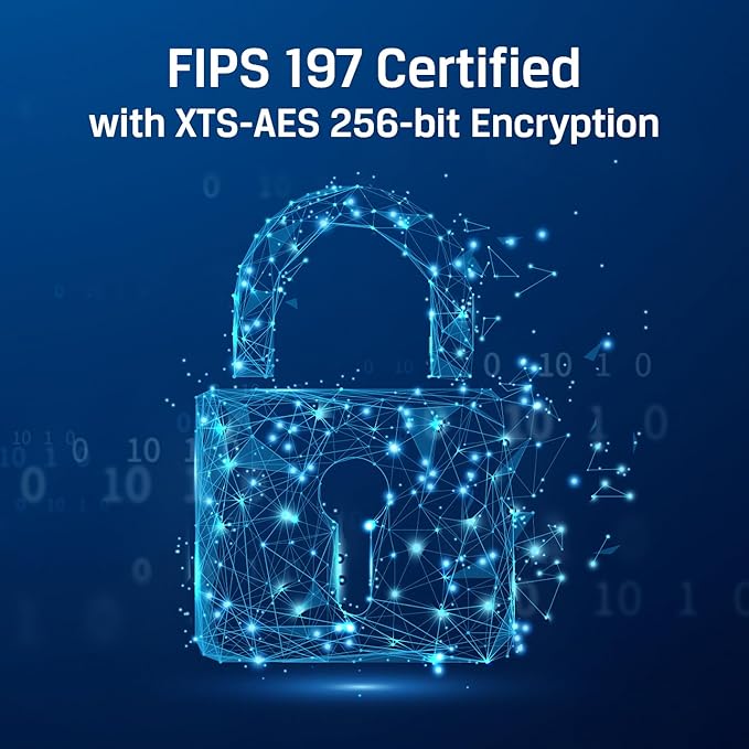 Kingston IronKey Vault Privacy 80 3.8TB External SSD | FIPS 197 | XTS-AES 256GB Encrypted | Touch Screen PIN | Secure Data Protection | IKVP80ES/3840G