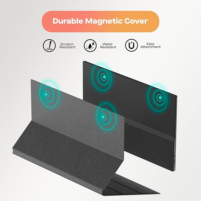 Mobile Pixels New Fold Portable Monitor 15.6'' FHD 1080p Travel Monitors for Laptop,Plug and Play,Laptop Screen Extender Monitor Compatible with macOS/Windows/Android/Switch(Protective Cover Included)