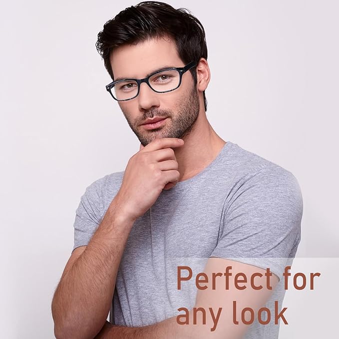 6 Pack Reading Glasses for Women Men Blue Light Blocking Spring Hinge Computer Readers, Anti Eyestrain/Glare