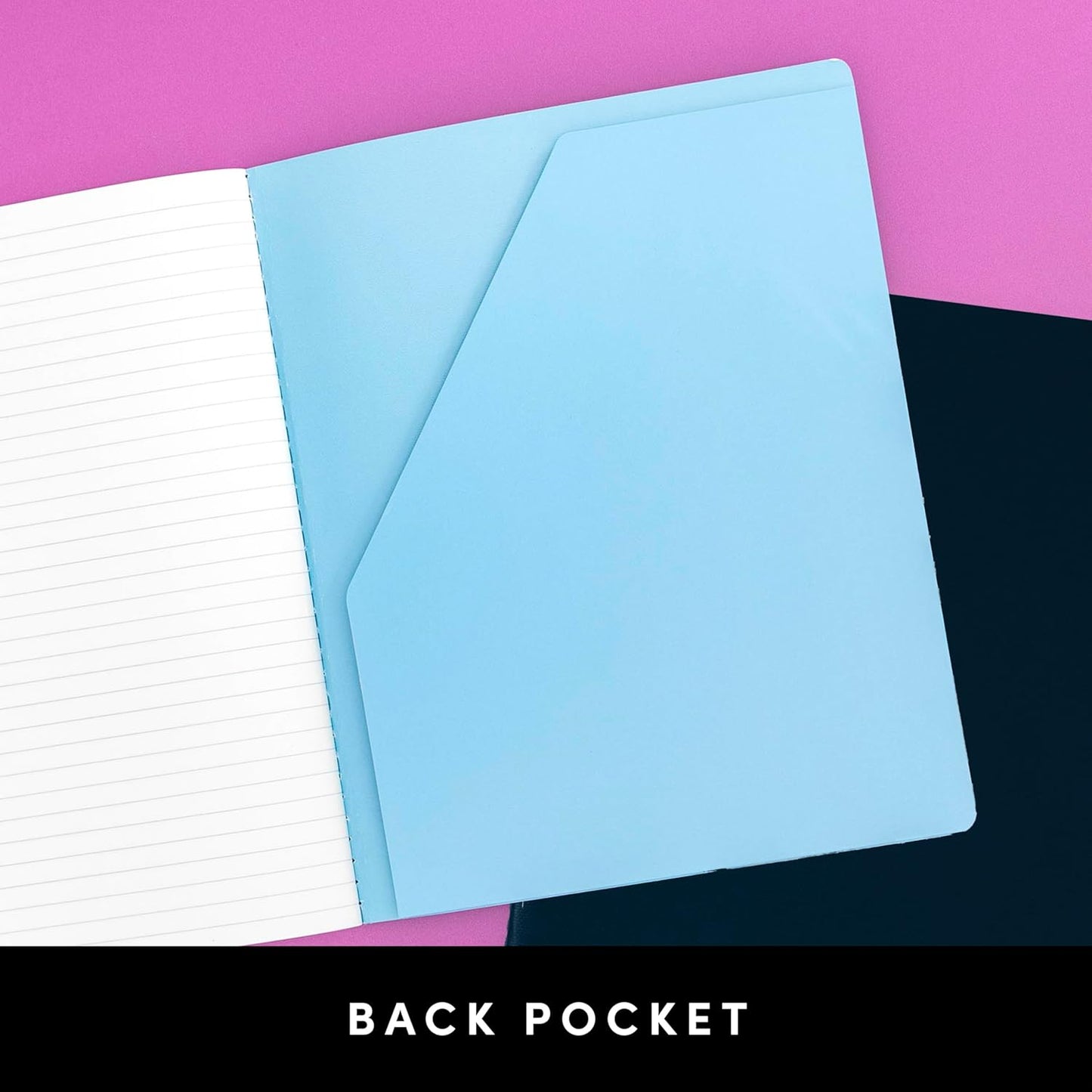 PAPERAGE Soft Cover Blank Journal Notebook, 2 Pack, (Navy), 100 Pages, Large 7.5 inches x 9.5 inches, Ideal for Sketch Book, Note Taking & Travel Journal