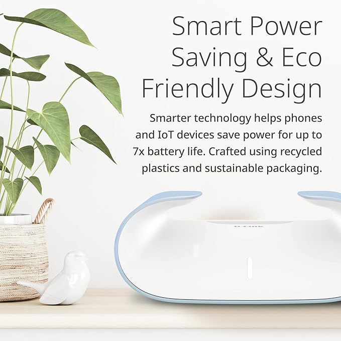 D-Link M60 AX6000 WiFi 6 Mesh Router—Sculpted Décor Ready Design—2.5 Gbps WAN + 4× Gbps LAN—Gaming/Streaming/Internet—Long Range Wireless Self Optimized 360° Coverage—Expandable Mesh—App Control