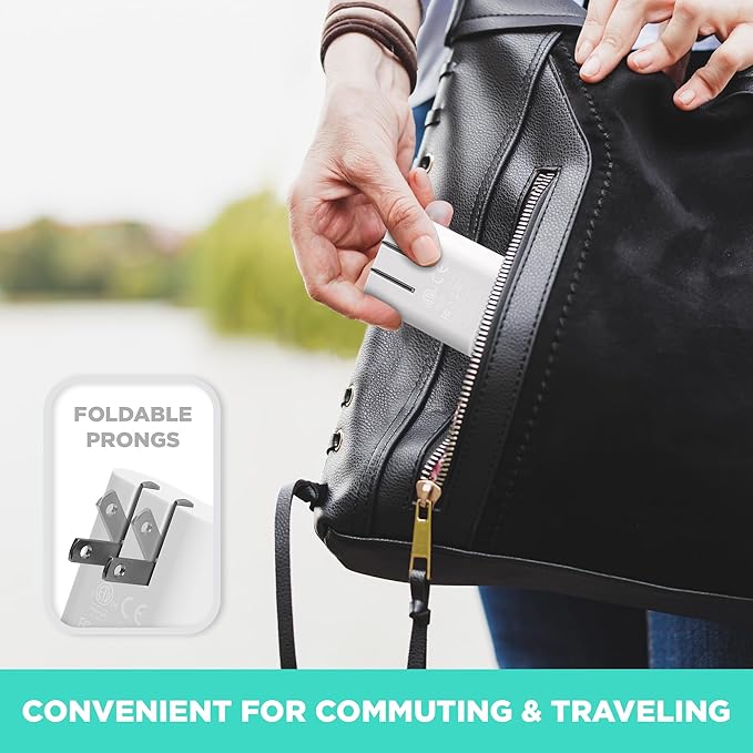 iHome 2-Port USB Wall Charger, AC Pro Multiport Plug Adapter, Phone Charging Block with Dual Ports, Flat Wall Adapter for Home & Travel