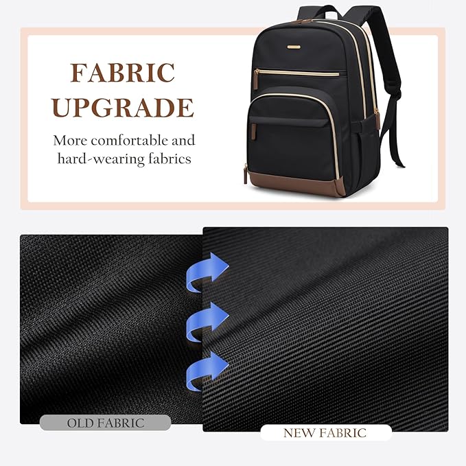 TENSTAR Laptop Backpack for Women, Computer Backpack Fit 16 Inch Notebook, Large Capacity College Backpack Bookbag Casual Daypack for Travel, Apricot