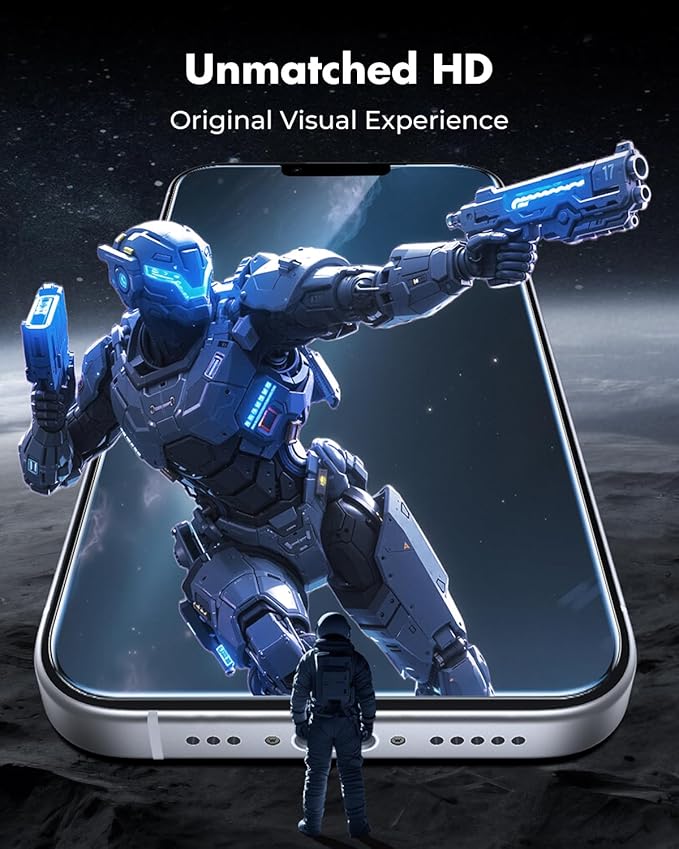 UNBREAKcable 3-Pack Screen Protector for iPhone 16e, Double Shatterproof Tempered Glass [Easy Installation Frame] [9H Hardness] [99.99% HD Clear] [Case Friendly] for iPhone 6.1 inch