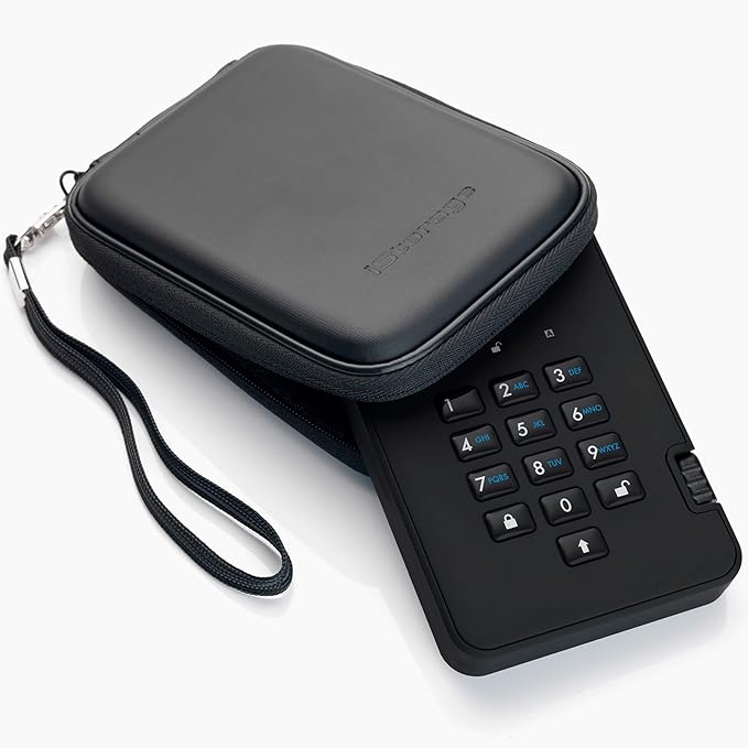 iStorage diskAshur2 SSD 16TB Black | Secure Portable Solid State Drive | Password Protected | Dust & Water Resistant | Hardware Encryption