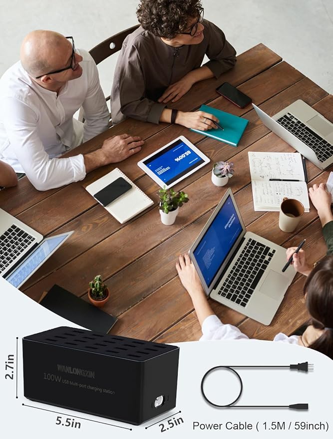 Charging Station, 100W20Port USB Charging Station, Multiple USB Charger Station, Charging Station for Multiple Devices, Multi USB Charging Station, Chargers for Multiple Devices