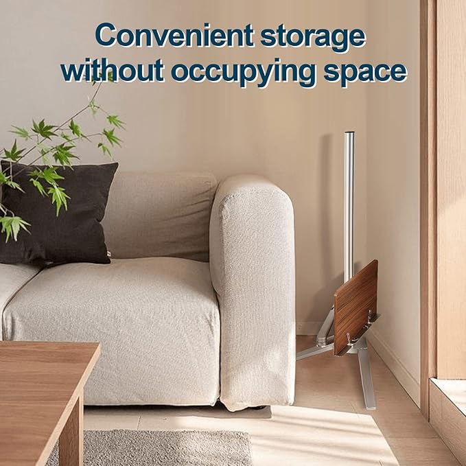 Shikha Book Stand for Reading, Hands-Free Holder for Laptop Phone Tablet with Wooden Pad, Rotated and Liftted Metal Support, 2 Spring Clips.