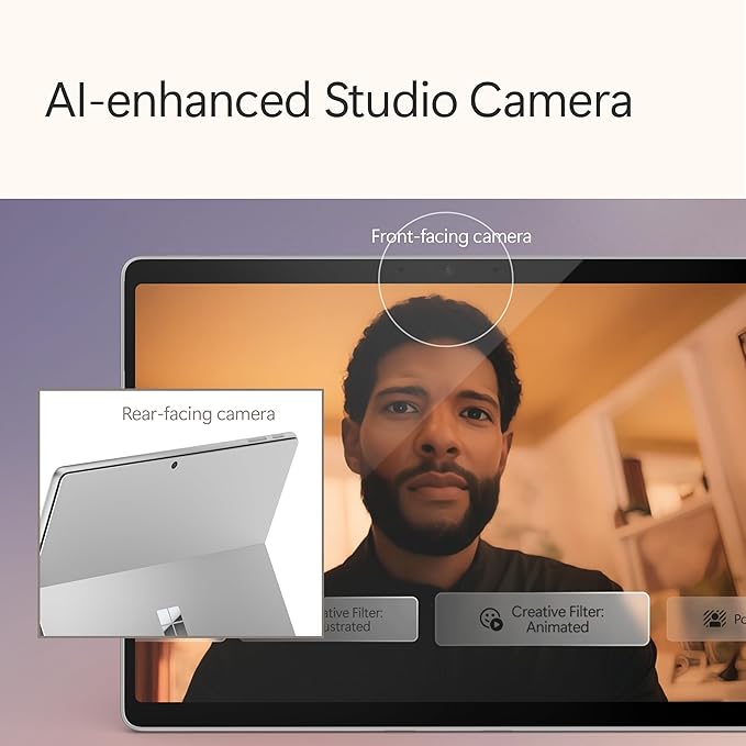 Microsoft Surface Pro 2-in-1 Laptop/Tablet (2024), Windows 11 Copilot+ PC, 13" Touchscreen Display, Snapdragon X Plus (10 Core), 16GB RAM, 512GB Storage, Platinum