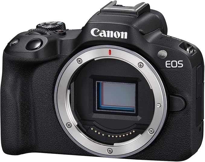 Canon EOS R50 Mirrorless Vlogging Camera (Body Only/Black), RF Mount, 24.2 MP, 4K Video, DIGIC X Image Processor, Subject Detection & Tracking, Compact, Smartphone Connection, Content Creator