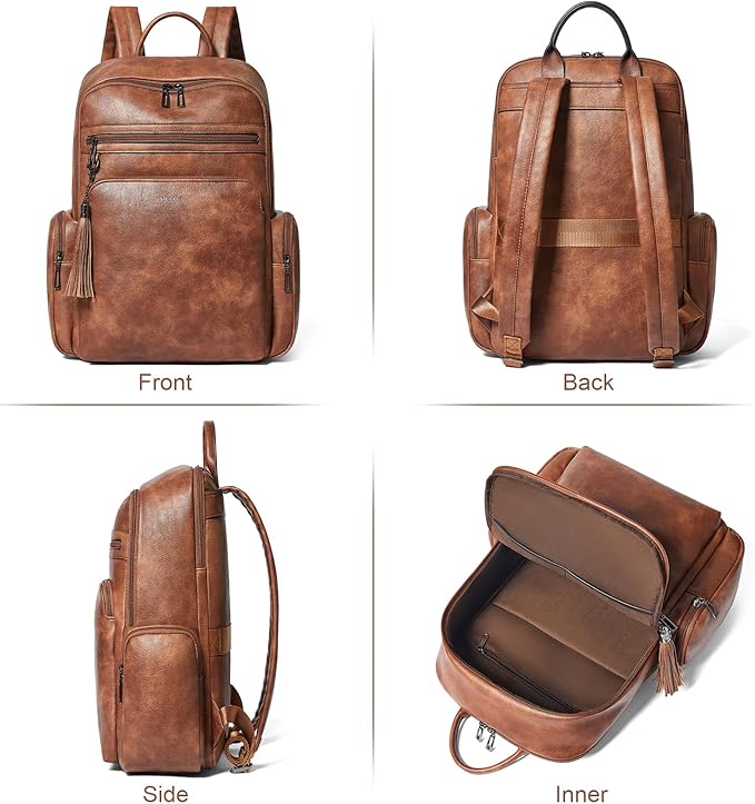 Shrrie Laptop Backpack for Women Fits 16 inch Laptop,Designer Backpacks for Women with Computer Compartment to Business (Brown)