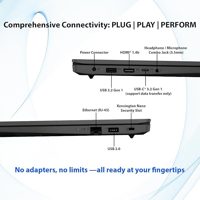 Lenovo V15 Laptop | Intel Pentium N6000 | 15.6" FHD Anti-Glare | 40GB RAM | 1TB SSD | WiFi 6 | Military Durable | Windows 11 Pro | Ethernet Port