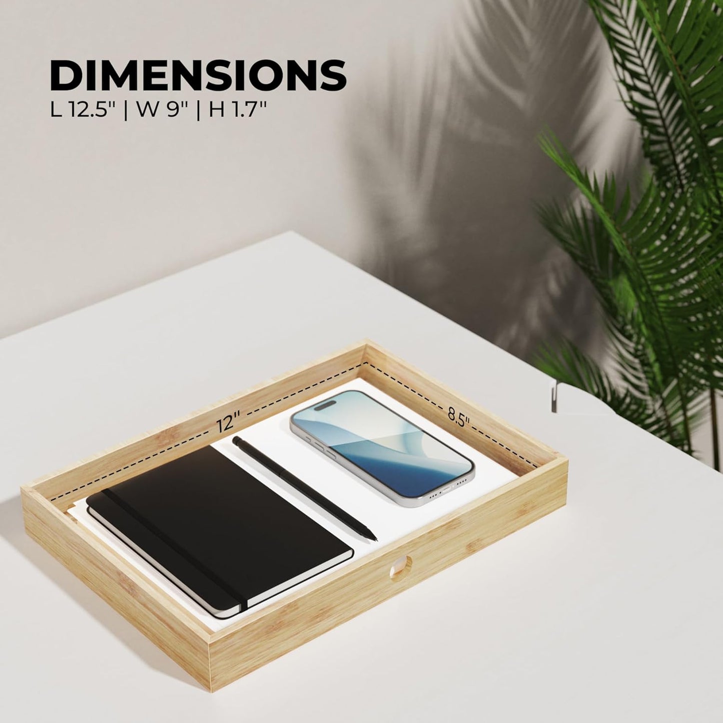 DesktopOrganizer-1drawer Prosumer's Choice Desk Paper Organizer Tray Wood - Ideal Solution and Size for Clean Desktop Setup - Suitable Desktop Organizer, Dimensions: 1.6x12.5x8.8