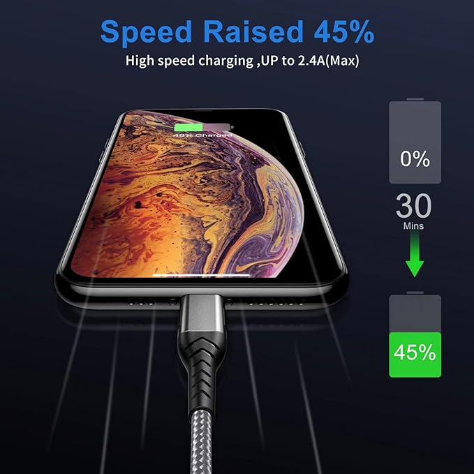 Durcord USB C Cable, Upgarded 2Pack 10ft Fast USB Type C Charging Cable for Android/Phone/Pad/Laptop, Type C Charger Braided USB Cable Compatible withi Phone 17/16/15/Pro/Plus/Max/Sam.Sung-Silver