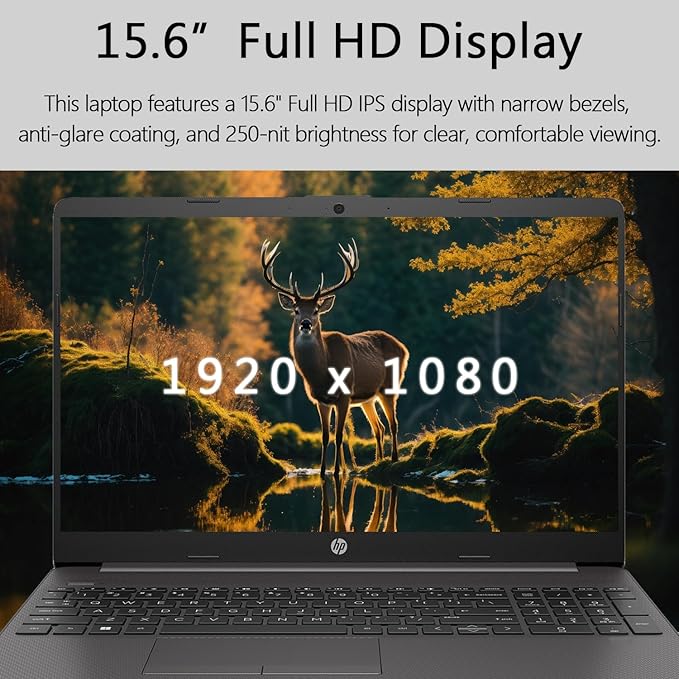 HP 250 G9 15" FHD Business Laptop, Microsoft Office 365 Included, Intel Core i5-1235U 10-core Processor, 32GB RAM, 1TB SSD, Ethernet Port RJ-45, SD Card Reader, Wi-Fi 6, Windows 11 Pro, WOWPC USB