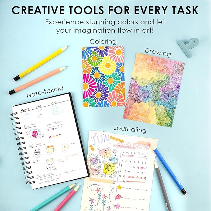 Grabie 36 Colors Erasable Gel Pens, Make Mistakes Disappear Colored Pens, Assorted Color Inks for Drawing Writing Planner, Set of 36