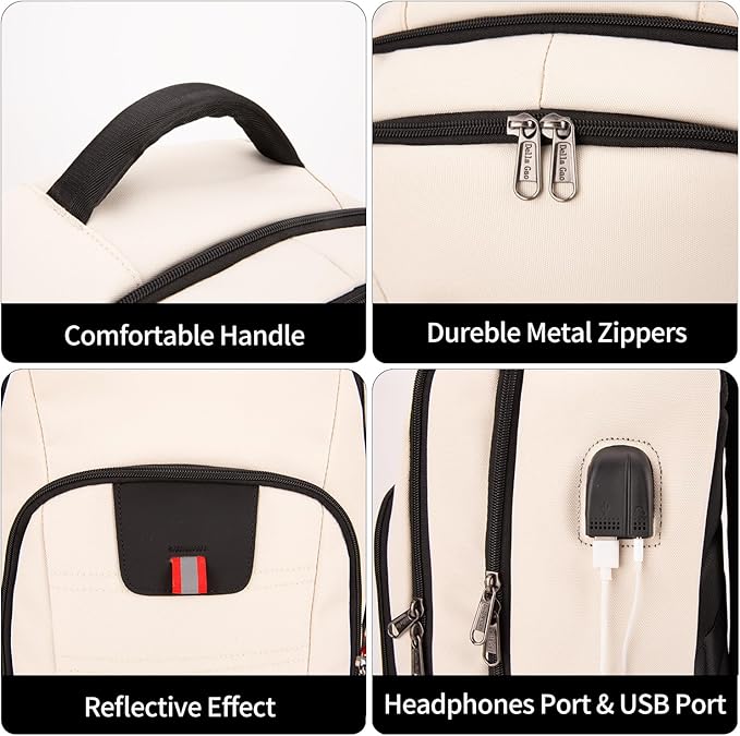 Laptop Backpack for Men, Large Anti-Theft Business Travel Backpack with USB Charging Port, Water Resistant College School Computer Bag for Men/Women for 17 Inch Laptop and Notebook