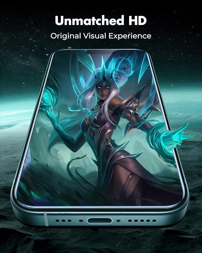 UNBREAKcable 3-Pack Screen Protector for iPhone 16 Plus, Double Shatterproof Tempered Glass [Easy Installation Frame] [9H Hardness] [99.99% HD Clear] [Case Friendly] for iPhone 6.7 inch