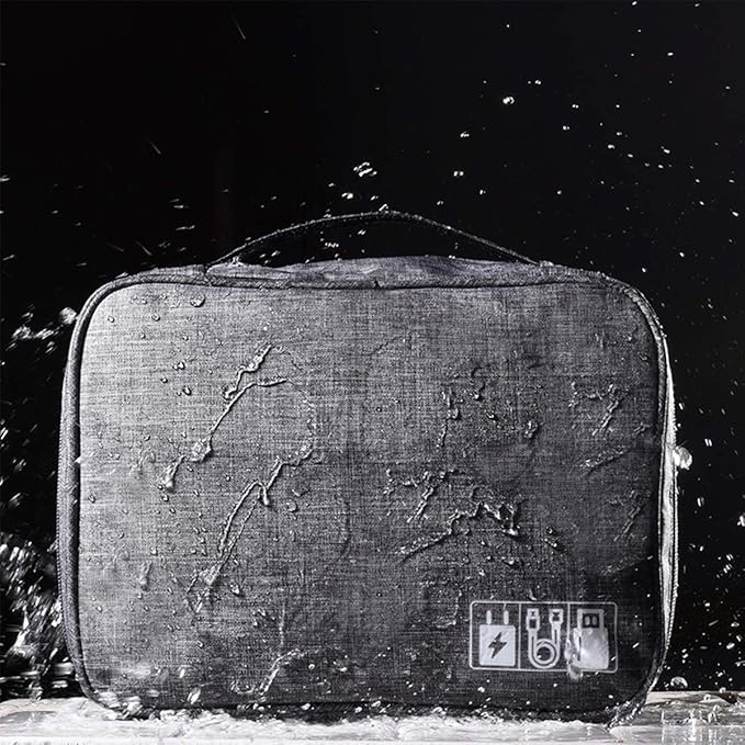 OrgaWise Electronics Organizer, Electronic Accessories Bag Travel Cable Organizer Three-Layer for iPad Mini, Kindle, Hard Drives, Cables, Chargers