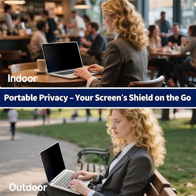 Magnetic Privacy Screen for MacBook Air 13.6/13 Inch (2022-2025, M2, M3, M4), Removable Matte Laptop Privacy Screen Anti Glare Blue Light Filter - Anti-Spy for Mac 13.6in Computer