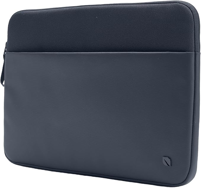 Incase A.R.C. Sleeve with ReSpun Recycled Polyester - 15 inch and 16 inch MacBook/Laptop & iPad/Tablet Case - Cushioned Faux Fur Lining, External Zippered Slip Pocket - Navy