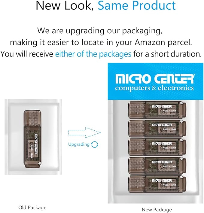 INLAND Micro Center SuperSpeed 5 Pack 32GB USB 3.0 Flash Drive Gum Size Memory Stick Thumb Drive Data Storage Jump Drive (32G 5-Pack)