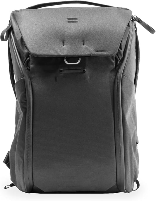 Peak Design Everyday Backpack 30L, Black, MagLatch Top, Dual Side Access, FlexFold Dividers, Fits 15" or 16" Laptop, For Camera Carry, Daily Commutes or Travel, Versatile Backpack for Men and Women