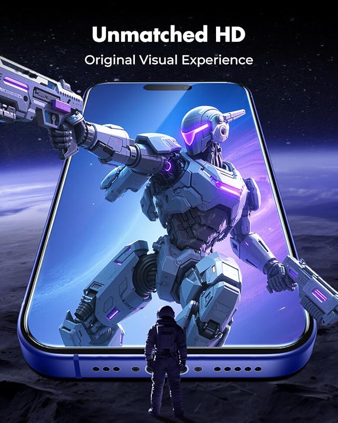 UNBREAKcable 3-Pack Screen Protector for iPhone 16, Double Shatterproof Tempered Glass [Easy Installation Frame] [9H Hardness] [99.99% HD Clear] [Case Friendly] for iPhone 6.1 inch