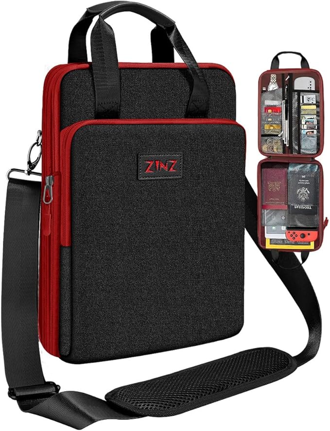 ZINZ Slim & Expandable Case 12.9 13 inch Travel Laptop Shoulder Bag for MacBook Air 13" M3/M2/M1, MacBook Pro 13" M2/M1, iPad Pro 12.9"/13"/11", iPad Air 13",B01K02