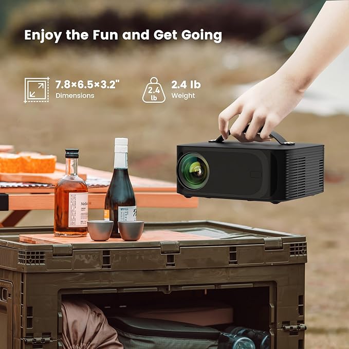 Projector-4K with WiFi and Bluetooth:[2000 ANSI/AI Auto Focus/Built-in APPs]Outdoor-Projector Smart TV OS 2.0 & DoIby, Portable Proyector Compatible with Netflix/YouTube/PrimeVideo, ONOAYO ONO3Pro 2.0