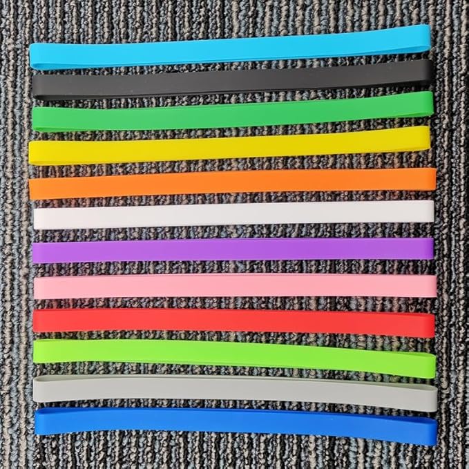 Rubber Bands Silicone 15 Pcs 5.5inch Elastic Bands for Notebook Books Cooking Wrapping Rubber Bands Boxes Wraps Office Supplies